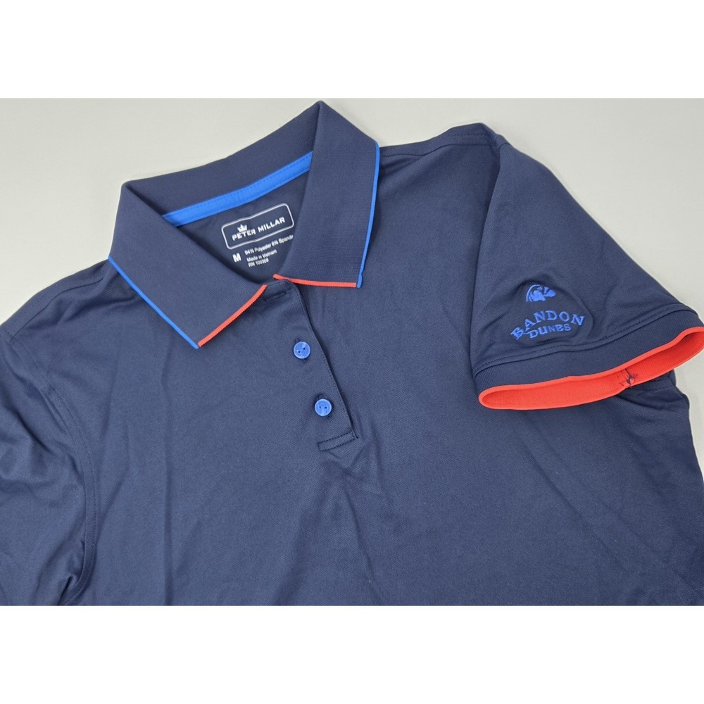 Peter Millar Shirt Womens M Wicking Golf Performance Athletic Bandon Dunes